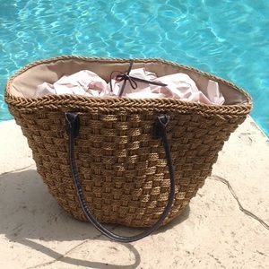 J Crew staw tote bag